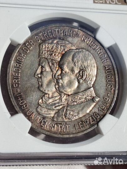 Монеты 5 марок 1901, 1909, 1914 ngc