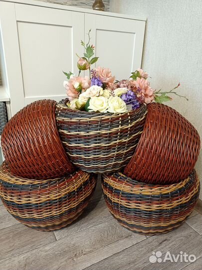 Кашпо из ротанга