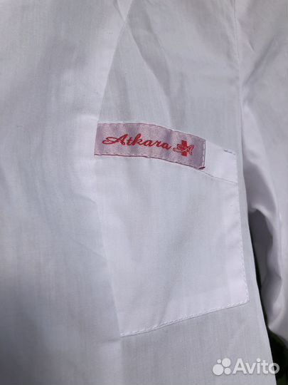 Белый медицинский халат женский с чепчиком