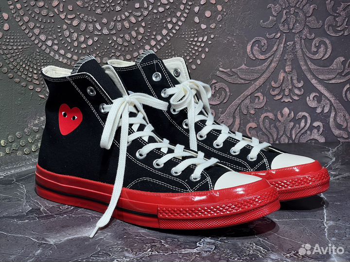 Кеды Converse x CDG Chuck Taylor Hi Red Sole