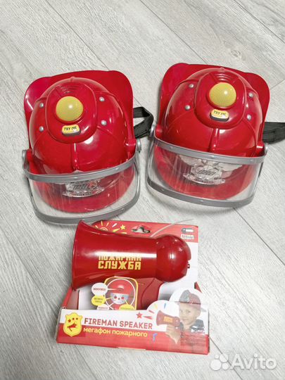 Шлем каска пожарного музыкальная микрофон пожарный