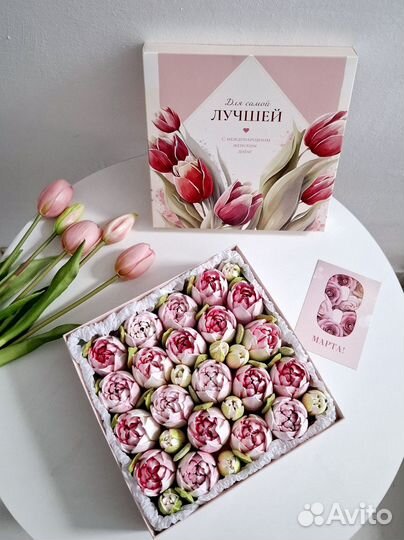 Тюльпаны из зефирак 8 марта