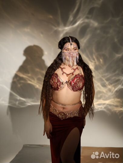 Маска стразовая для восточных танцев/ бурга