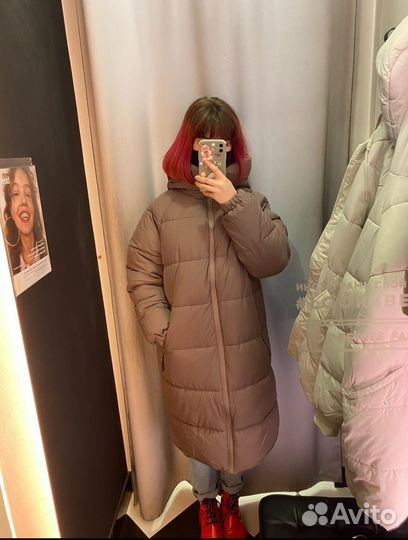 Пуховик длинный