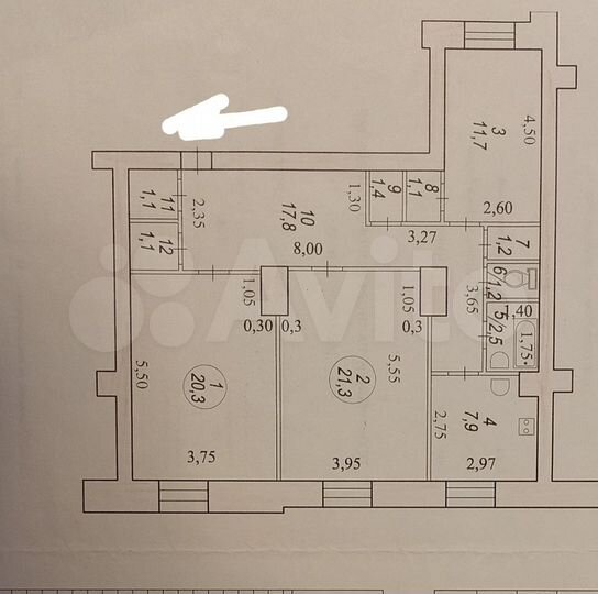 3-к. квартира, 88,6 м², 4/5 эт.