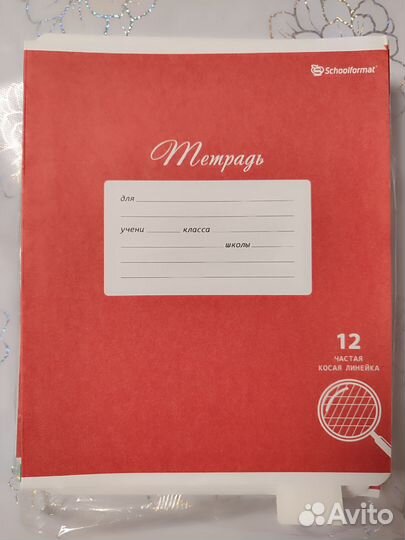 Нов.тетради 12л.частая кос.линия школ. офс.обложка