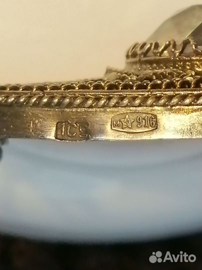 Серебряная брошь СССР