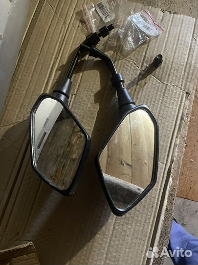 Зеркала на мотоцикл под m8 с переходником под m10