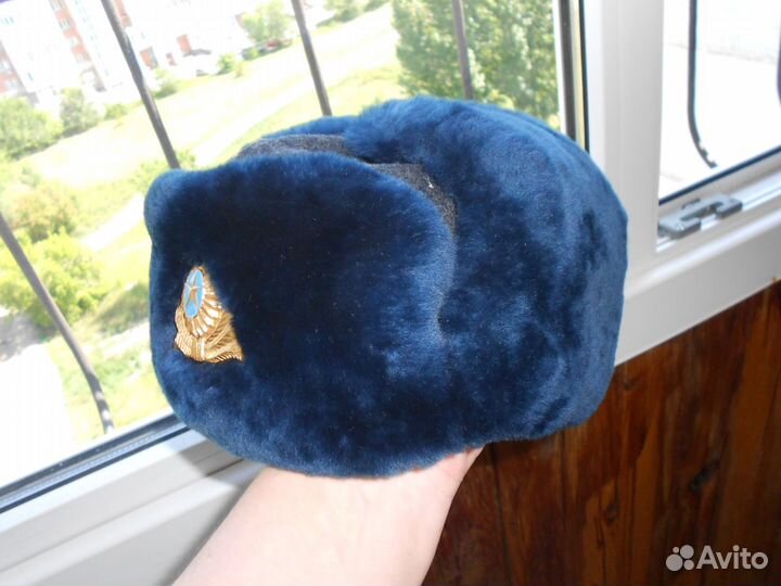 Шапка ушанка овчина новая СССР Фуражка Пилот га