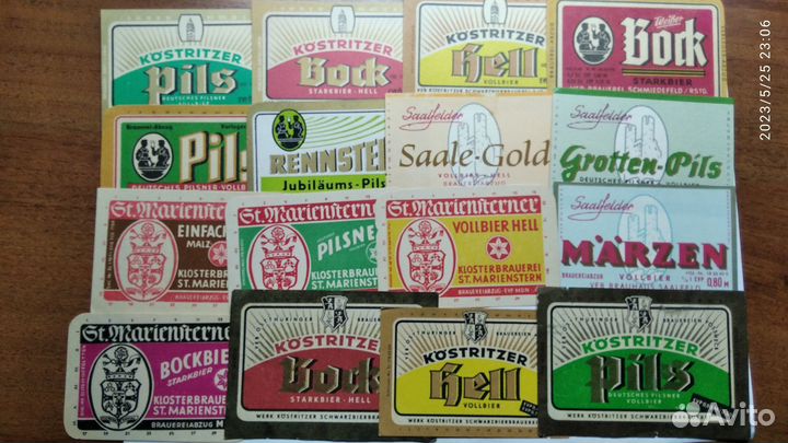 Старые пивные этикетки Германии