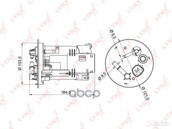 Фильтр топливный LF970M lynxauto