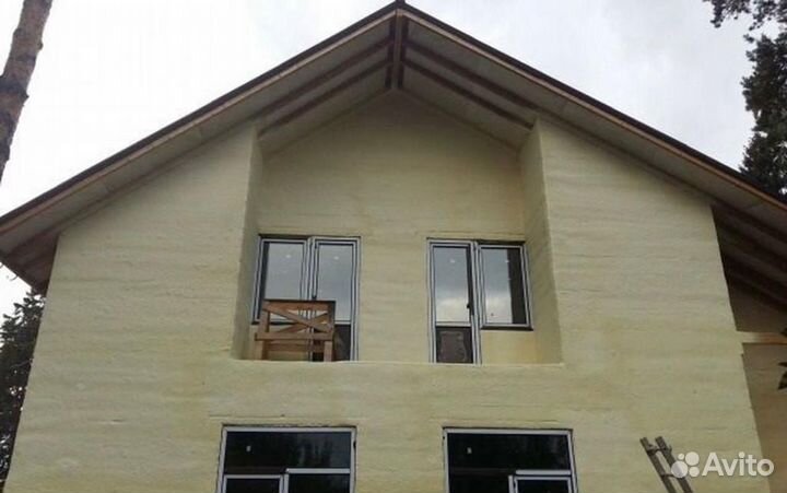 Напыление ППУ утепление ангаров \ BASF