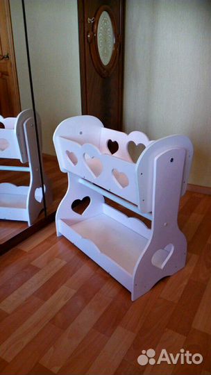 Кроватка для кукол дерево