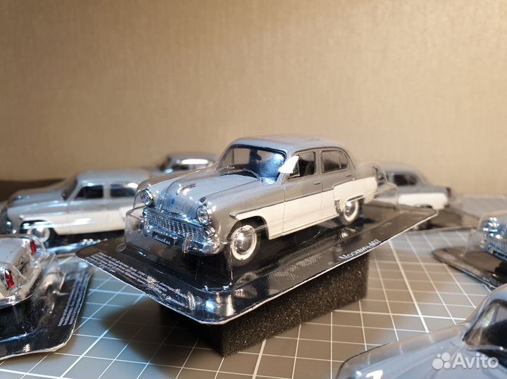 Москвич 407 серо-белый DeAgostini в блистере