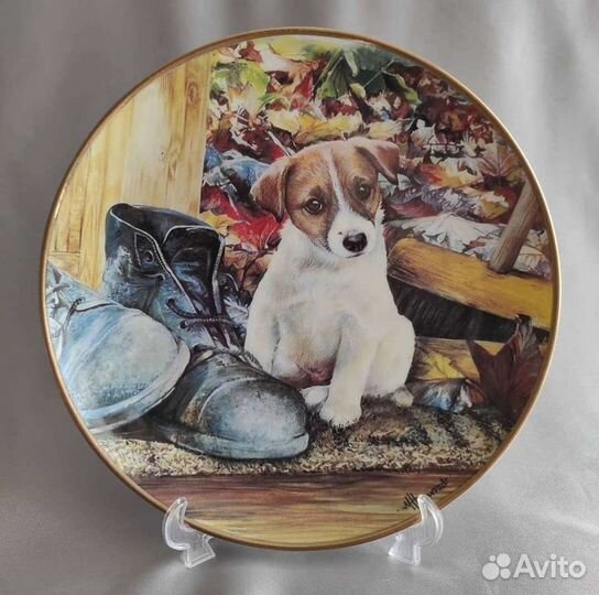 Тарелка декоративная Англия коты собаки