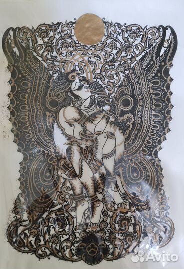 Панно из кожи