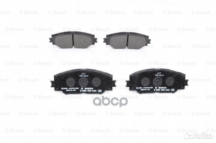 Колодки тормозные дисковые перед 0986494240 Bosch