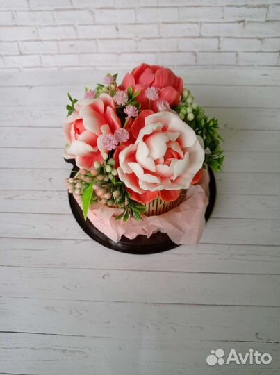 Мини букет пионы