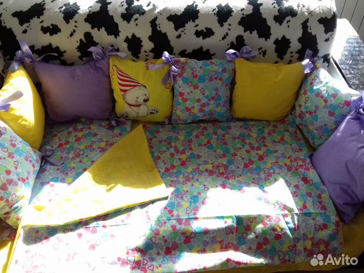 Комплект в детскую кроватку для девочек и мальчико