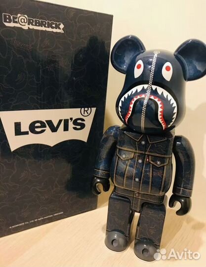 Игрушка BearBrick x Levi's x Bape