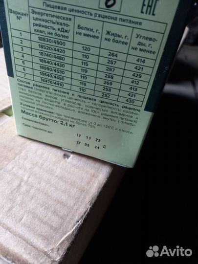 Ирп сухой паек