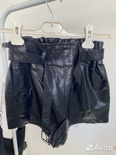 Шорты кожзам школьные