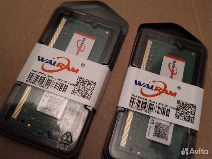 16Gb (ddr3l pc3l 12800S) память ноутбука новые