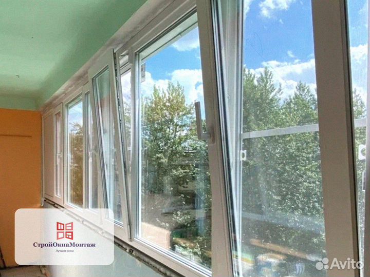 Остекление балкона с установкой