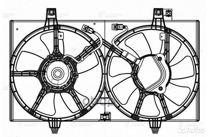 Вентилятор радиатора с кожухом (2 вент.) nissan