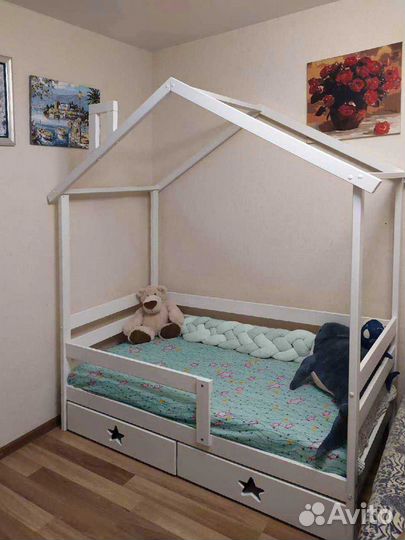 Кроватка MY place с бортиком для малыша берёзаТере