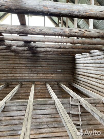 Сруб дома из бревна бу