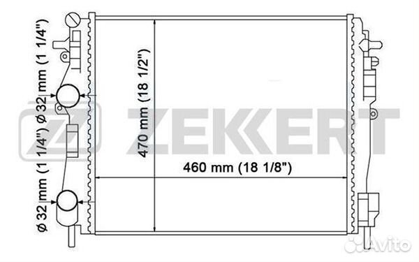 Радиатор охлажд Kangoo 01