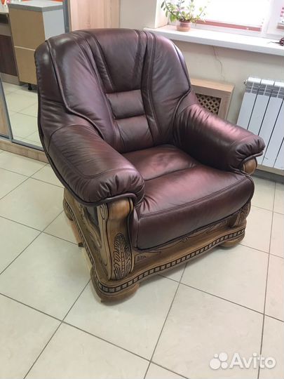 Кресло натуральная кожа
