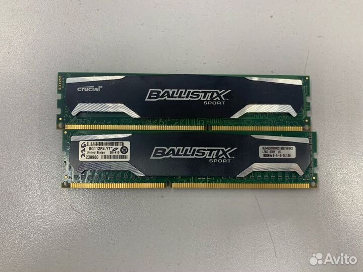Комплект памяти Crucial Ballistix 8Gb (2x 4gb)