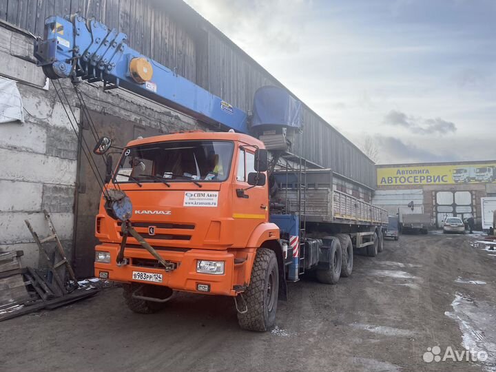 Аренда и услуги манипулятора-вездехода, стрела 7 т, 19.5 м, борт 8 т, 6.2 м