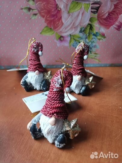 Гном подвесная ёлочная игрушка