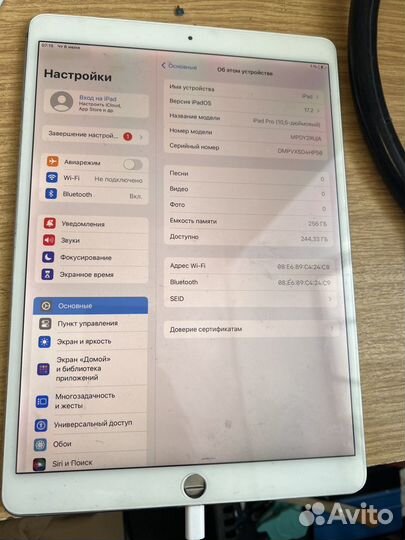 iPad pro 10.5 A1701 256GB