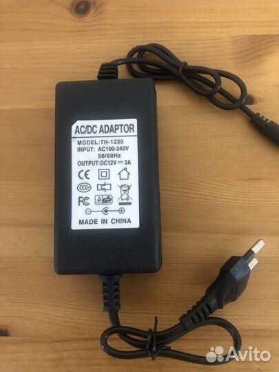 Ас/dс Адаптер блок питания 12v 3А