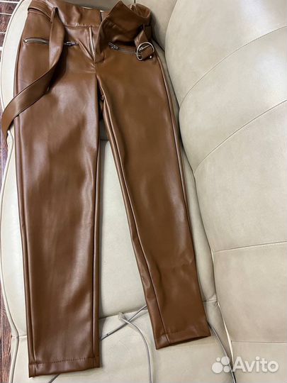 Женские кожанные джинсы