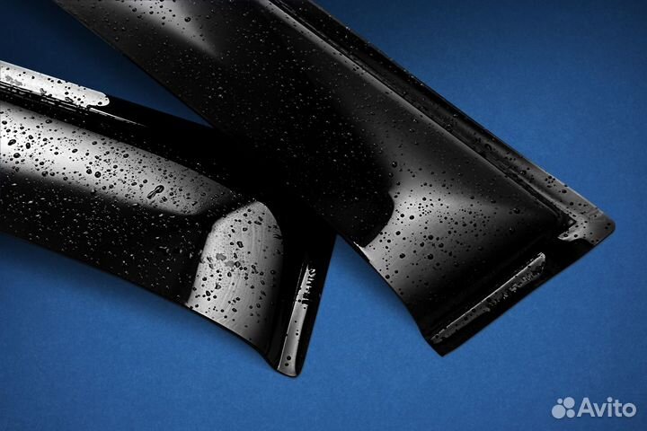 Дефлектор окон (накладной скотч 3М) 4 шт. toyota land cruiser prado 120 2002-2009 внедорожник / Тойо