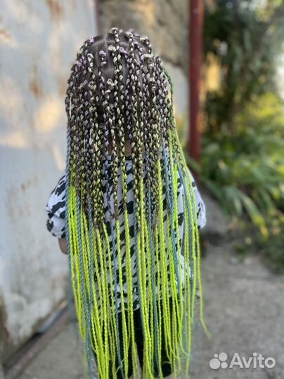 Плетение афрокосичек, косички детям