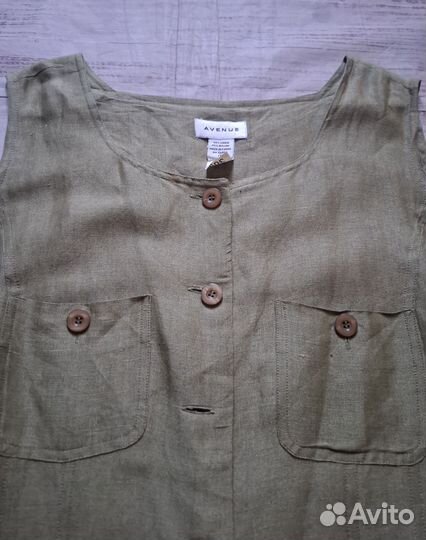 56 размер, лён, вискоза, платье Avenue
