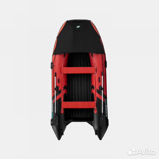 Лодка Gladiator E380PRO Красно-черная