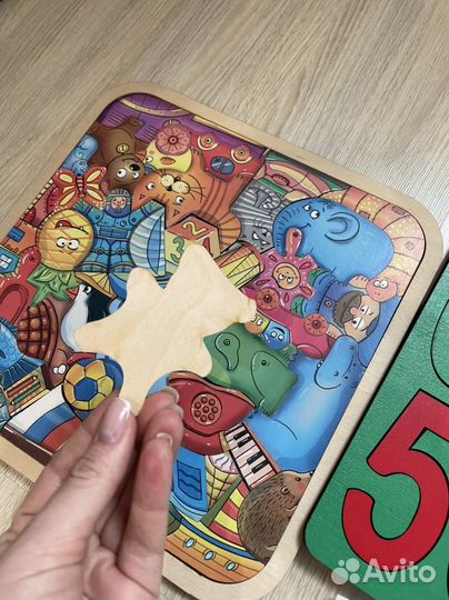 Деревянные пазлы вкладыши