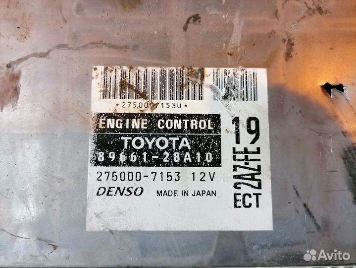 Блок управления двигателем 2AZ-FE 89661-28A10 Toyo