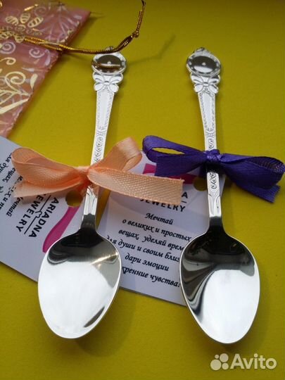 Детская серебряная ложечка. Гравировка