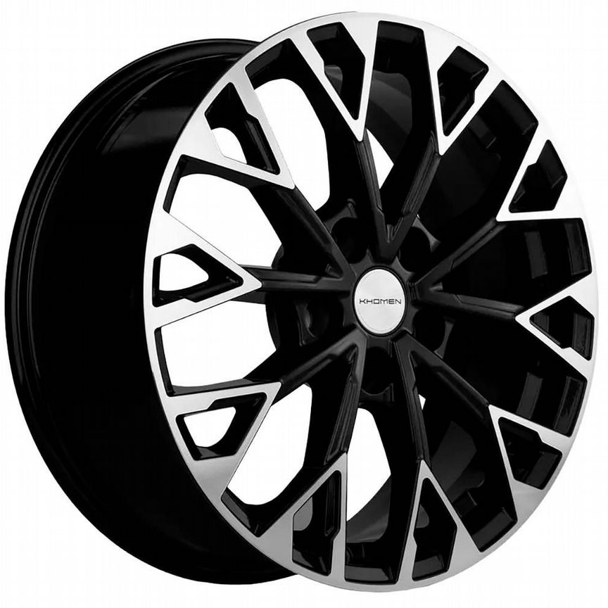 Диски Khomen KHW1718 7x17 5x110 ET46 D63.3 Black-FP
