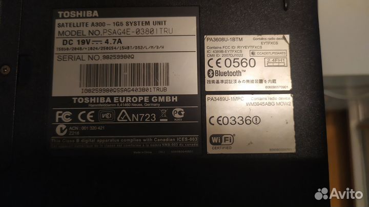 Ноутбук Toshiba