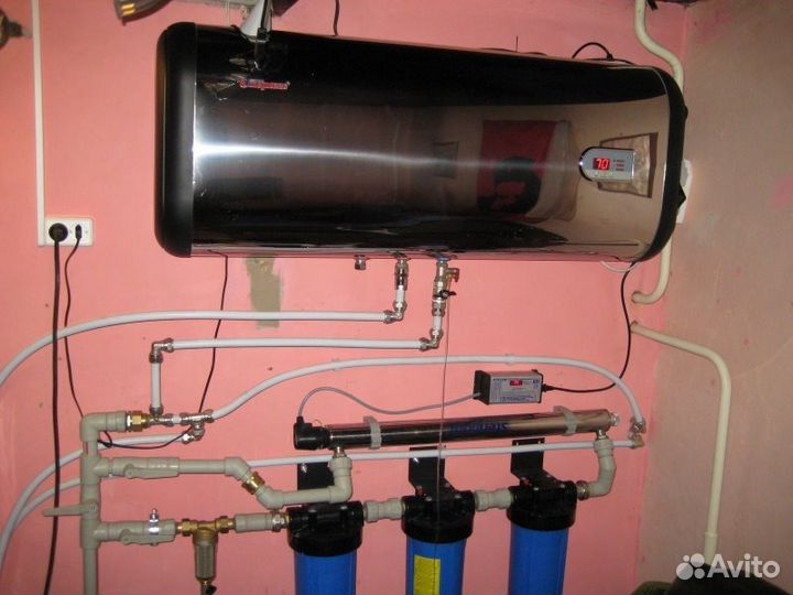 Установка водонагревателей, сантехники