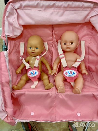Коляска для двойняшек baby born